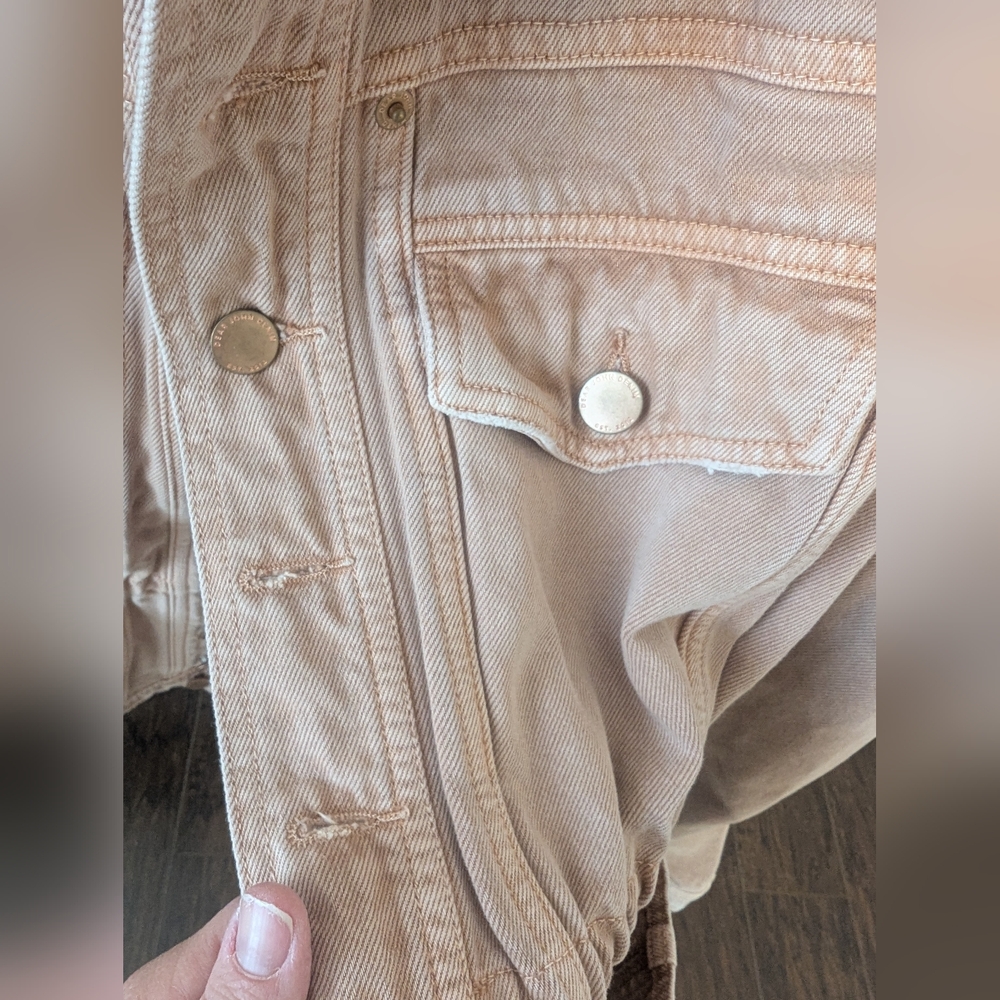 NWT Dear John Peach Denim Jacket & Sherpa Lining - Picture 3 of 8